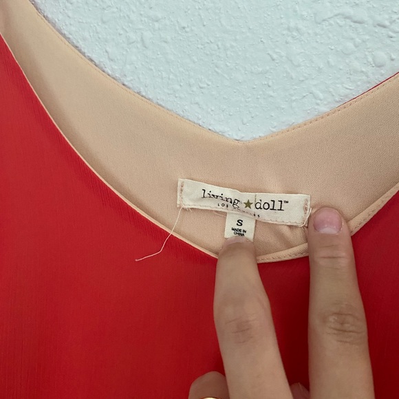 Living Doll LA Riviera Tassel Tie Colorblock Dress - Picture 6 of 7